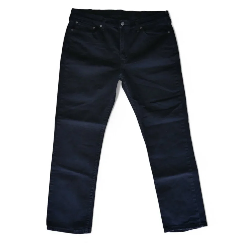 Levis 514 Men's Size 38-40x32 Jeans Straight Leg Regular Fit Stretch Denim Black
